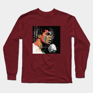 Muhammad Ali illustration artwork Long Sleeve T-Shirt